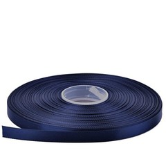 Ribest 3/8 inch Navy Blue Double Face Satin Inch × 50 Yard,