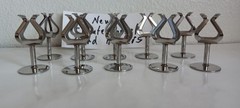Lot of 10 Crate & Barrel Harp Place Card Holders Holiday Dinners Wedding Table