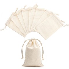 Muslin Sachet Bags, 20 Pack, Wedding Party Favors, Beige