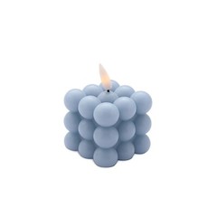 DUSTY BLUE 2 Bubble Cube 2″ Flameless LED CANDLES Decorative Centerpieces Party