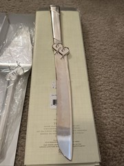 Lenox True Love 2 Pc Silver Plated Dessert Set Brand New American by Design-USED