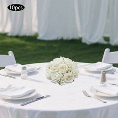 White Green Artificial Floral Balls Half Moon Flower Ball Wedding Table Decor