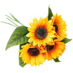 1 Bunch Wedding Bridal Bouquet Simulation Sunflower Bouquet Wedding Decoration