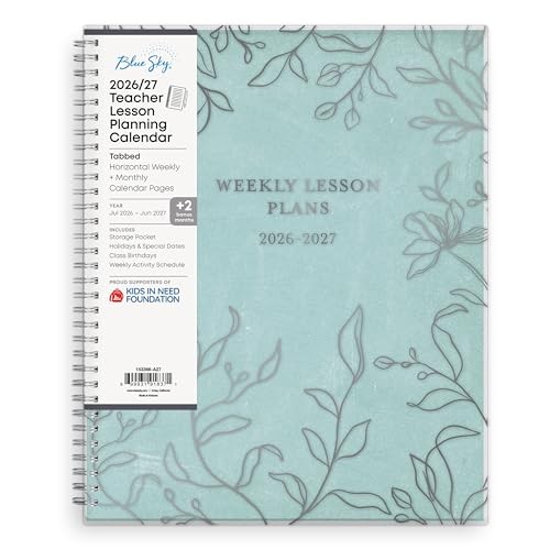 2026-2027 Weekly and Monthly Academic Year 8.5″ x 11″ Prairie Aqua- 2026/2027
