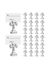 24 Pcs Cross Table Card Holder Cute Table Number Holders 2 x 1.5 Inch Alloy…