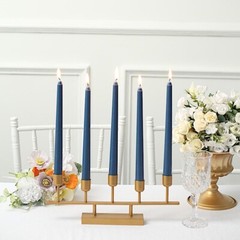 24 Navy Blue Premium 10″ Taper Candles Unscented Dinner Party Wedding