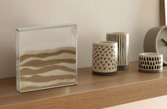 Acrylic Unity Ceremony Set with 2 Containers of Colored Sand, 1.25″, Clear,Us852