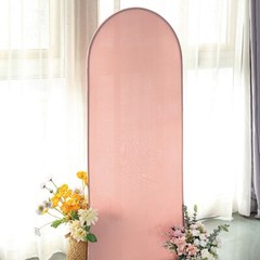 5 ft DUSTY ROSE Matte Fitted Spandex Round Top Arch Backdrop STAND COVER Party
