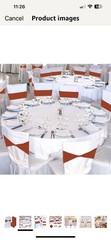 100 Terracotta Spandex Stretch Chair Sashes Bow without Ring Wedding Décor
