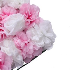 Flower Wall Panel 24″ x 16″ Artificial Roses Dahlias for Wedding & Party
