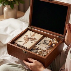 Personalized Wooden Keepsake Box Custom Engraved Memory Storage Gift