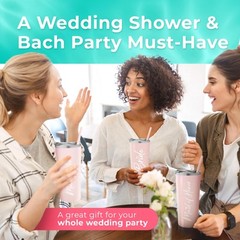 Bride 22oz Stainless Steel Insulated Wedding Party Tumbler Blush Gift Boxed New
