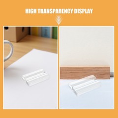 10 Pcs Card Display Stand Sign Holder Clear Acrylic Birthday Exhibition