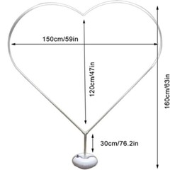 Large Heart Shape Wedding Arches Backdrop Stand Antirust Arbor NEW