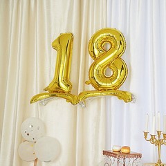 27-Inch Gold NUMBER Mylar Foil Standing Balloons Party Birthday Decorations Sale