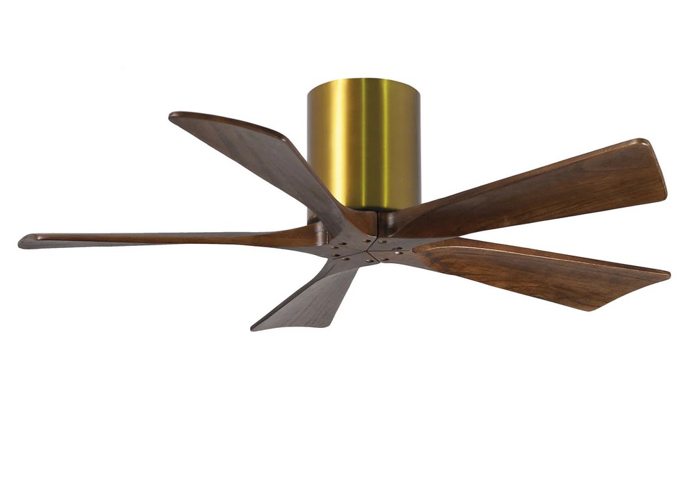 Matthews Fan IR5H-BRBR-WA-42 Irene-5H five-blade flush mount paddle fan in Brush