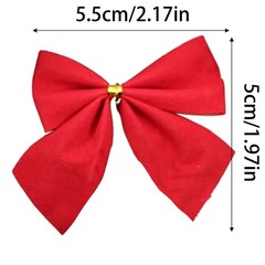 12 Pcs Golden/Red/Solver Decorative Bows Wedding Party Birthday Market Decor