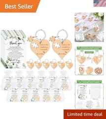 Wedding Souvenir Sets for Guests Heart Puzzle Keychains Cards Gift Bags 25pcs