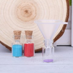 MaxMau 100pcs 1ml Small Mini Glass Bottles Jars with Cork Stoppers Tiny Clear