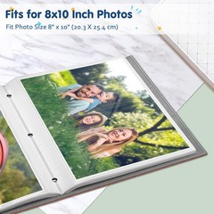 52 Pockets Photo Album for 8×10 Photos Vegan Leather Cover Pictures Albums Book