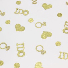 Blopee Gold Wedding Confetti, I DO Engagement Confetti for Medium,