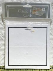 50 Placecards White with Black Outline Background 2″ Folded Amscan NEW