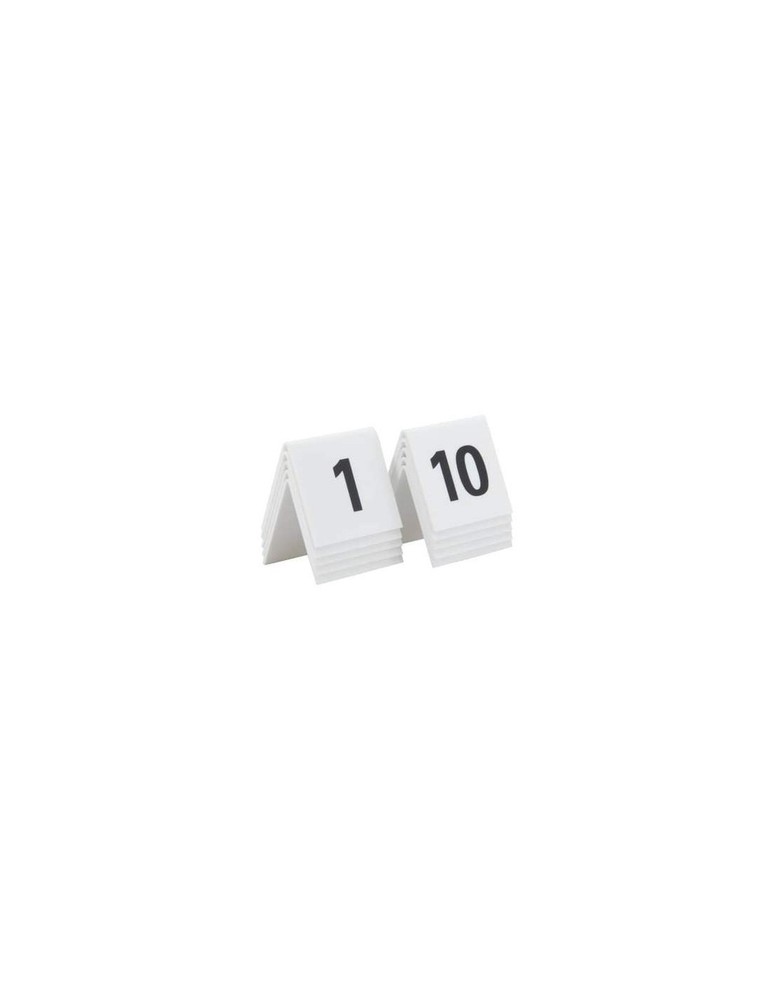 placeholder conf. numbers 1 to 10 white