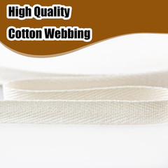 Cotton Twill Tape Ribbon, 1/2 Inch X 54.7 Yards Soft Natural Herringbone Webb…