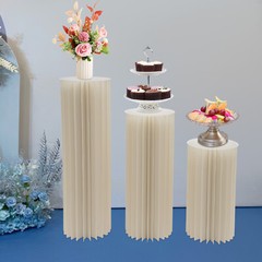 Modern 3Pcs Cardboard Flower Stands 60/80/100cm Round Freestanding Flower Stands
