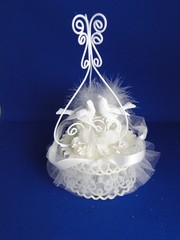 New Vintage Wilton Happiness Ornament Wedding Cake Top, # 103-452