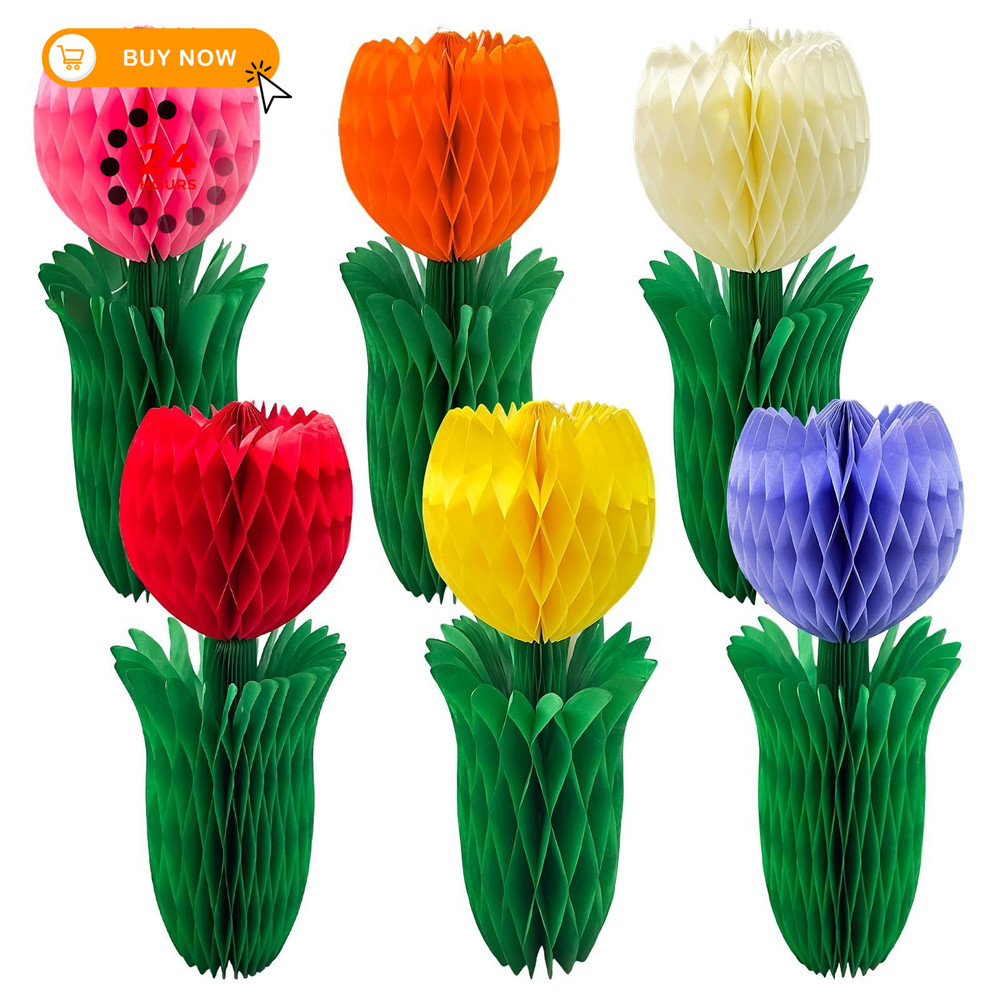 Pedel Tulip Honeycomb Centerpieces 8 inches,