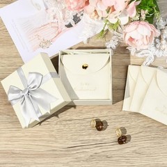 Jewelry Bags Bridesmaid Gifts Set of 8 Velvet Small 8 x 8 cm (Button) Ivory