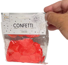 RED CONFETTI DOTS Tissue Paper Circles Party Decor Magic Trick Cannon Snowstorm