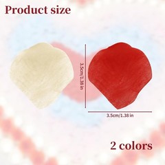 2000PCS Artificial Silk Rose Petals Red & White Wedding Party Decoration