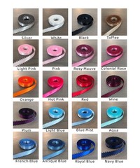 Roll-up 3/8″ PICOT Feathered DOUBLE FACE SATIN POLYESTER Ribbon CHOOSE YARDS