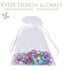 50/100/300/500 Drawstring Organza Bag Jewelry Pouch Wedding Party Favor Gift Bag