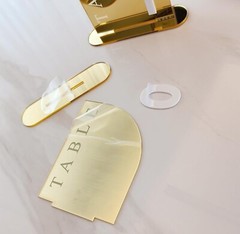 Acrylic Wedding Table Numbers,Semi-Arched Mirrored Acrylic Table Numbers for …