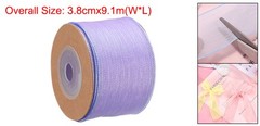 Wired Sheer Ribbon 1-1/2 Inch Wide Light Purple Sheer Organza Wire Ribbon