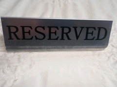 12 Pcs Table Top Reserved Sign Metal Reserved Table Tent Signs Double Sided Gues