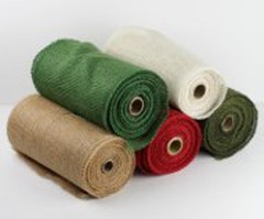 9″ Burlap Ribbon 10 Yard Roll Finished Edges (4 colors)
