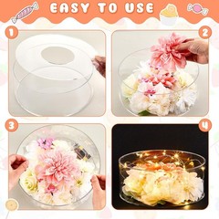 Clear Fillable Cake Stand Set for Parties, 3 Sizes