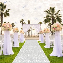 Wedding Aisle Runner 3×100 Ft, White Non-Slip, Cuttable – Perfect