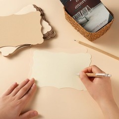 50 Pack Blank Kraft Cards Cardstock Thick Paper Brown Greeting 5x7IN,