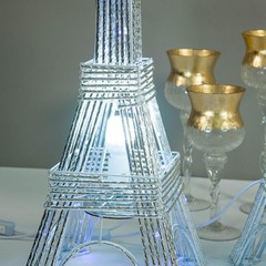 39″ tall Silver LED Lights Eiffel Tower Wedding Party Home Decorations WHOLESALE