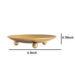 YYaaloa 2 Pack Gold Decorative 4.33 inches (D) x 0.7 (H), Gold-2