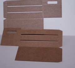 Hand stamped and cut, Blue, pink, white, tan, brown favor crate boxes Pk-20,50