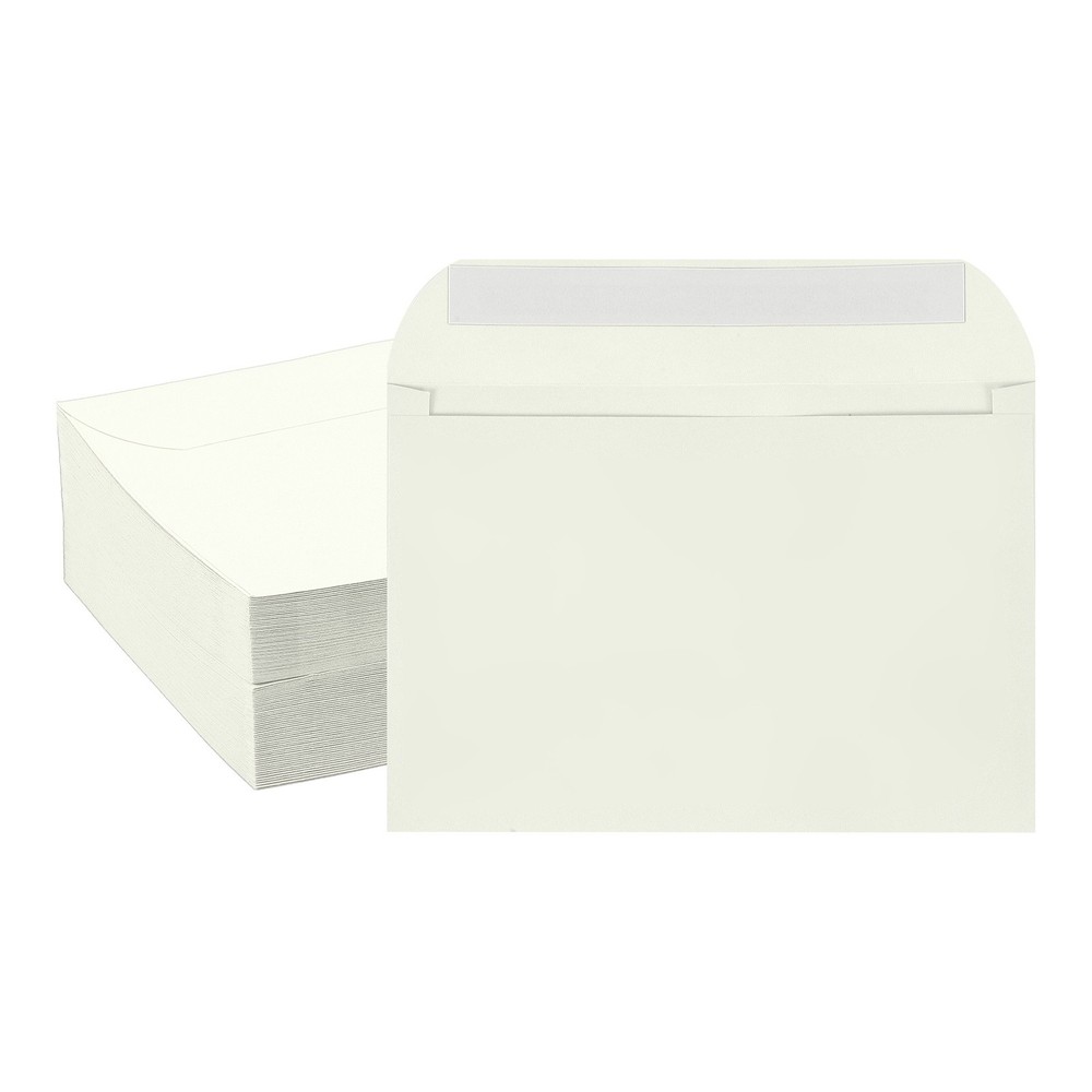 100Pcs Self Sealing Envelopes 7.8×5.5 Inch for Invitations A7 Beige