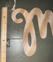Wood & Twine Hanging «Mr & Mrs» Wedding Banner Brown 36 in x 8 in Romantic
