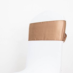 10 TAUPE Satin CHAIR SASHES Ties Bows Wedding Ceremony Reception Decorations