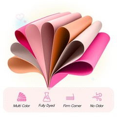 65lb Pink Cardstock 8.5 x 11, Goefun 5 Colors Colored 8.5×11, pink